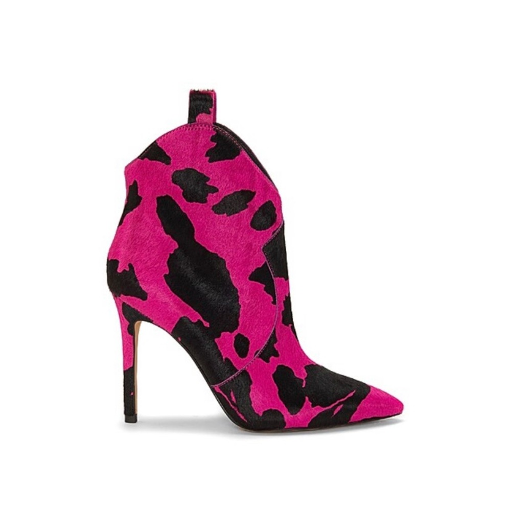 Pink Cow Print Heels